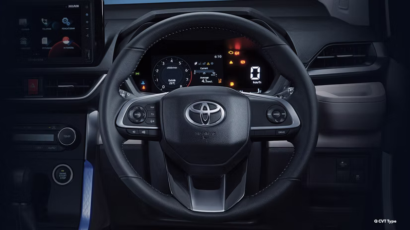 New Leather Tilt and Telescopic Steering with Audio & MID (All Type) & Drive Mode Switch (All Q CVT Type)